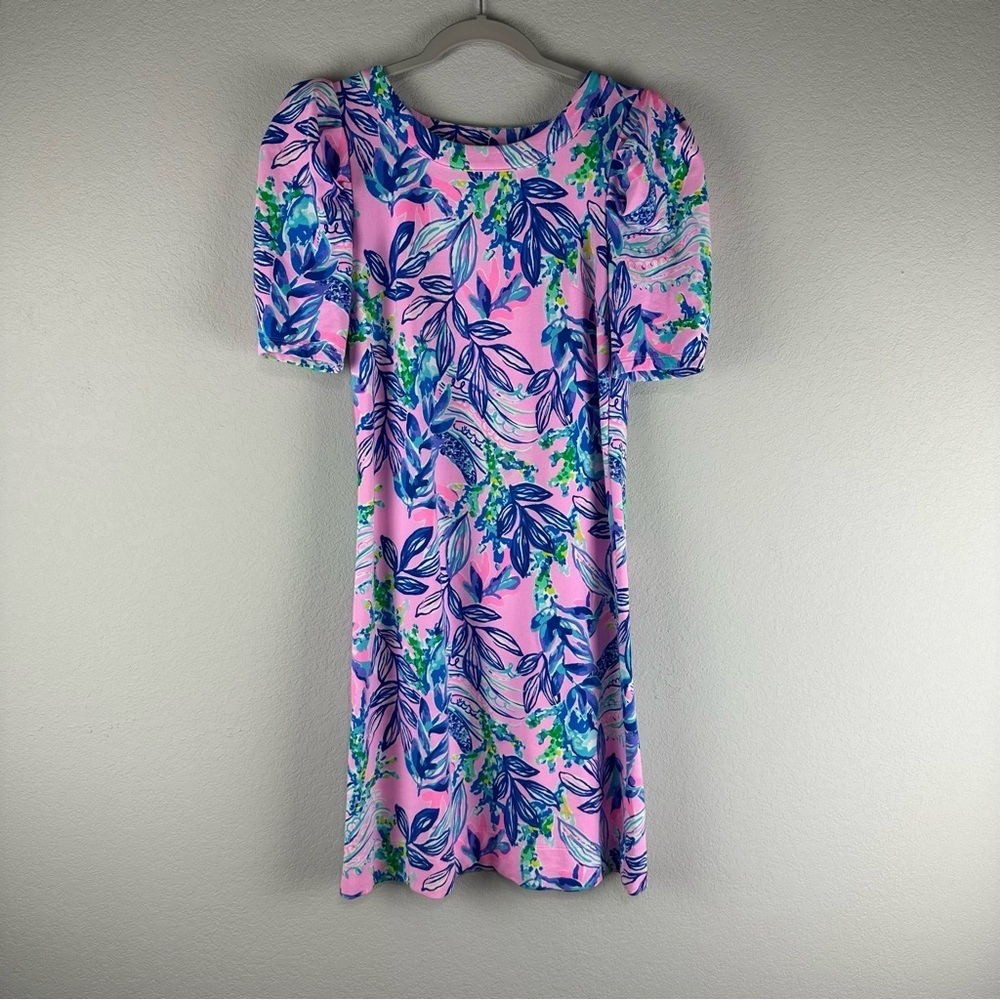 Lilly Pulitzer Pink Blue Lilac Just a Lil Jelly Harriet Short Sleeve Dress XXS